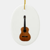 Musical Acoustic Guitar Kerstmis Keramisch Ornament (Voorkant)
