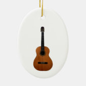 Musical Acoustic Guitar Kerstmis Keramisch Ornament (Achterkant)