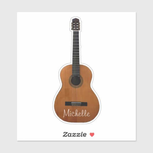Musical Acoustic Guitar Sticker (Vel)
