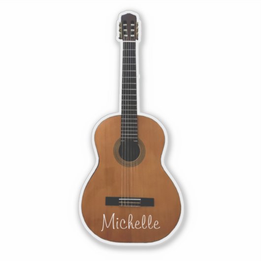 Musical Acoustic Guitar Sticker (Voorkant)