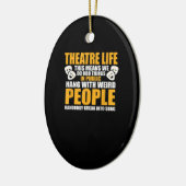 Musical Acter Actress Nerd Drama Actief Mannen Vro Keramisch Ornament (Links)