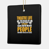 Musical Acter Actress Nerd Drama Actief Mannen Vro Keramisch Ornament (Links)