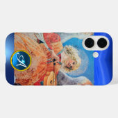 MUSICAL ANGEL, Blue Sapphire Gemstone Monogram Case-Mate iPhone Case (Achterkant (horizontaal))