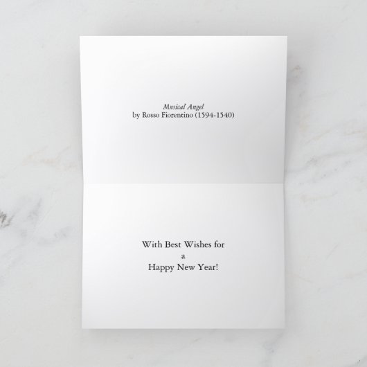 Musical Angel Cherub Feestdagen Kaart (Binnen)