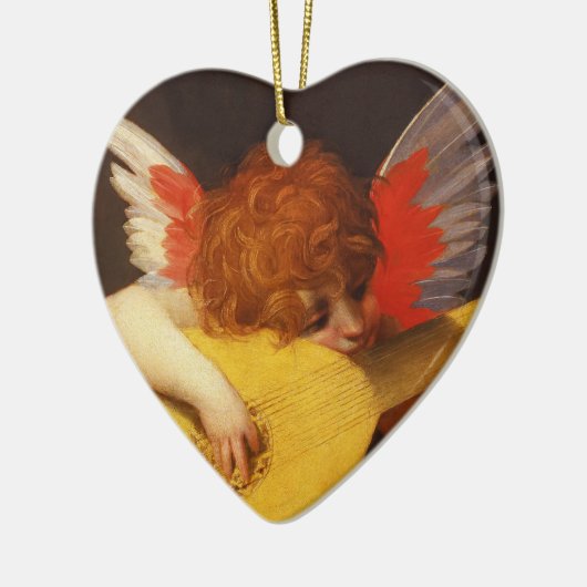 Musical Angel Heart Keramisch Ornament (Links)