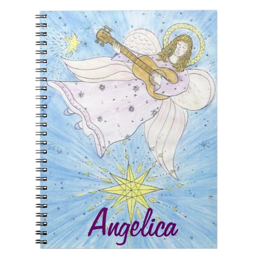 Musical Angel, met naam gepersonaliseerd Notitieboek (Voorkant)