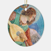 Musical angel playing guitar keramisch ornament (Links)