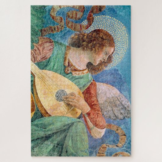 Musical angel playing guitar legpuzzel (Verticaal)