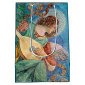 Musical angel playing guitar medium cadeauzakje (Achterkant)