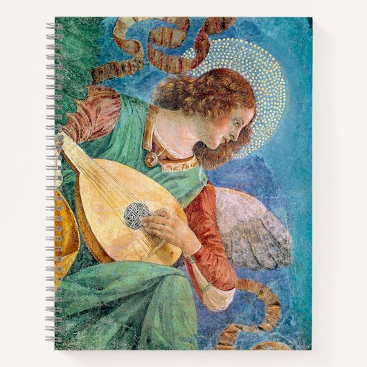 Musical angel playing guitar notitieboek (Voorkant)