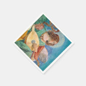 Musical angel playing guitar servet (Hoek)