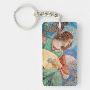 Musical angel playing guitar sleutelhanger