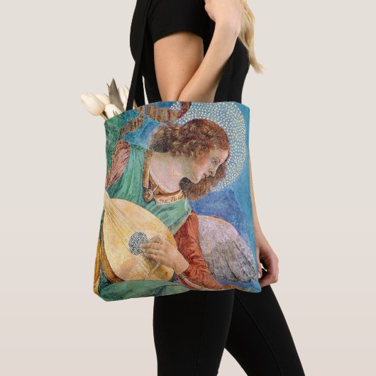 Musical angel playing guitar tote bag (Dichtbij)
