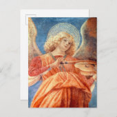Musical angel playing the violin fresco briefkaart (Voorkant / Achterkant)