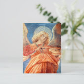 Musical angel playing the violin fresco briefkaart (Staand voorkant)
