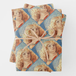 Musical angel playing the violin fresco inpakpapier vel