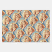 Musical angel playing the violin fresco inpakpapier vel (Voorkant)