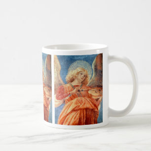Musical angel playing the violin fresco koffiemok
