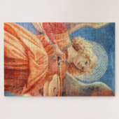 Musical angel playing the violin fresco legpuzzel (Horizontaal)