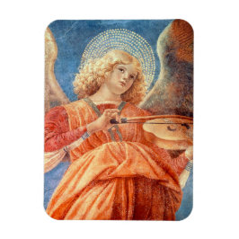 Musical angel playing the violin fresco magneet