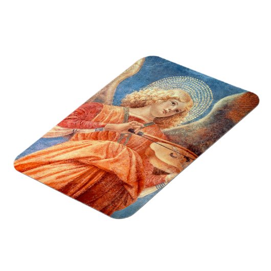 Musical angel playing the violin fresco magneet (Linkerzijde)