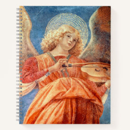 Musical angel playing the violin fresco notitieboek