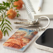 Musical angel playing the violin fresco sleutelhanger (Voorkant Rechts)