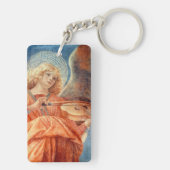 Musical angel playing the violin fresco sleutelhanger (achterkant)