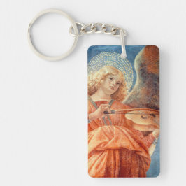 Musical angel playing the violin fresco sleutelhanger
