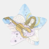 Musical Angel Ster Sticker (Voorkant)