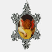 Musical Angel  Tin Sneeuwvlok Ornament (Links)