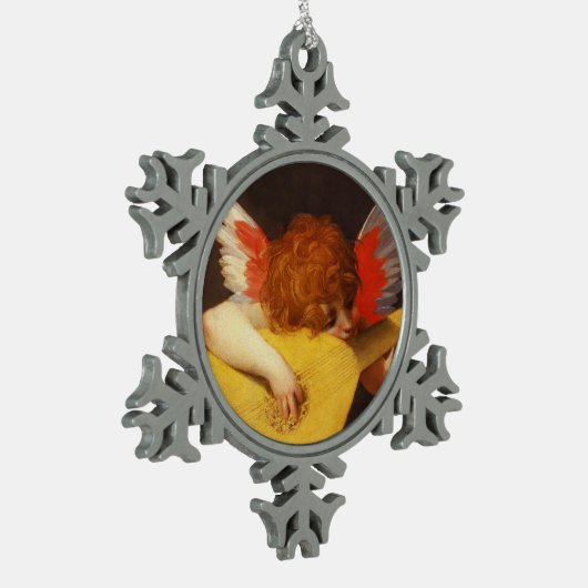 Musical Angel  Tin Sneeuwvlok Ornament (Links)