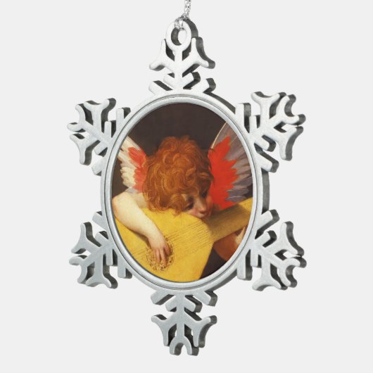 Musical Angel  Tin Sneeuwvlok Ornament (Rechts)