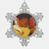 Musical Angel  Tin Sneeuwvlok Ornament (Voorkant)