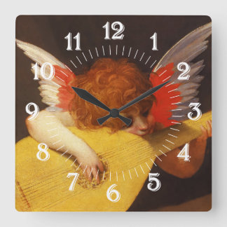 Musical Angel Vierkante Klok