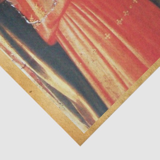 MUSICAL ANGELS PARCHMENT MONOGRAM Ruby Gemstone Tissuepapier (Detail)