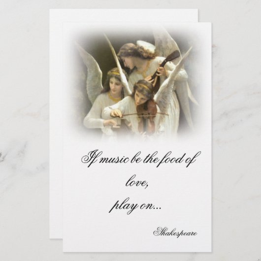 Musical Angels Stationery Briefpapier (Voorkant / Achterkant)