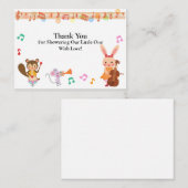Musical Animal Bedankt Cards Notitiekaartje (Voorkant / Achterkant)