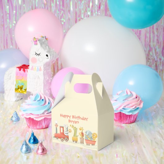 Musical Animal Train Birthday Bedankdoosjes (Feest)