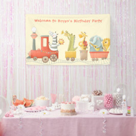 Musical Animal Train Birthday Spandoek