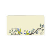 Musical  Aqua Birds Branch Adresetiketten Etiket (Voorkant)