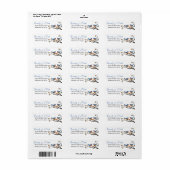Musical  Aqua Birds Grey Branch Labels (Full Sheet)