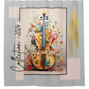 Musical Art collectie - Viool Douchegordijn