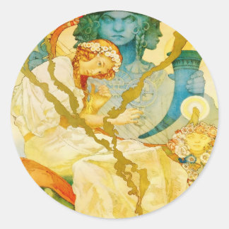 Musical Art Nouveau Ronde Sticker