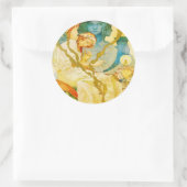 Musical Art Nouveau  Ronde Sticker (Tas)