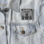 Musical Awakking Vierkante Button 5,1 Cm (In situ)
