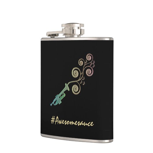 Musical Awesomesauce Colorful Trumpet Flask Heupfles (Links)