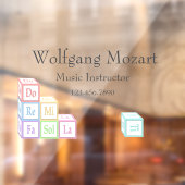 Musical Baby Blokken Gepersonaliseerd School Studi Raamsticker (Vel 2)