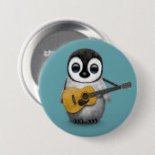 Musical Baby Penguin Speling Guitar Blue Ronde Button 7,6 Cm (Voorkant /achterkant)