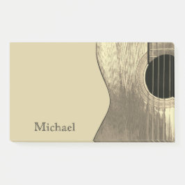 Musical Beige Acoustic Guitar Post-it® Notes